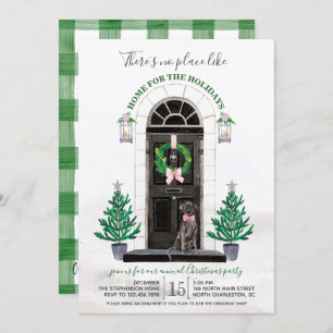 Labrador Retriever Black Lab Holiday Party Kaart