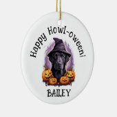 Labrador Retriever Black Lab Hond Halloween Keramisch Ornament (Rechts)