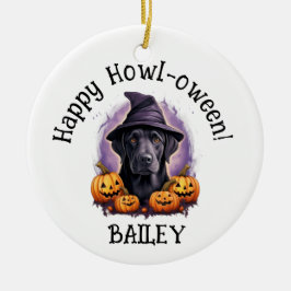 Labrador Retriever Black Lab Hond Halloween Keramisch Ornament