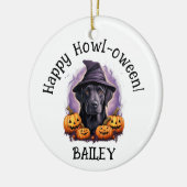Labrador Retriever Black Lab Hond Halloween Keramisch Ornament (Links)