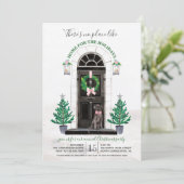 Labrador Retriever Black Lab Vakantie Feest Kaart (Staand voorkant)