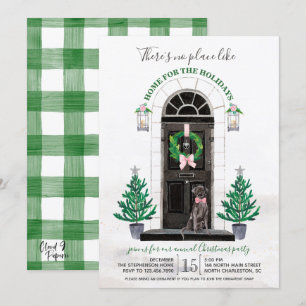 Labrador Retriever Black Lab Vakantie Feest Kaart