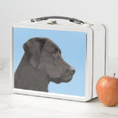 Labrador Retriever Black Painting Original Dog Art (In situ)