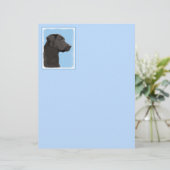 Labrador Retriever Black Painting Original Dog Art (Staand voorkant)