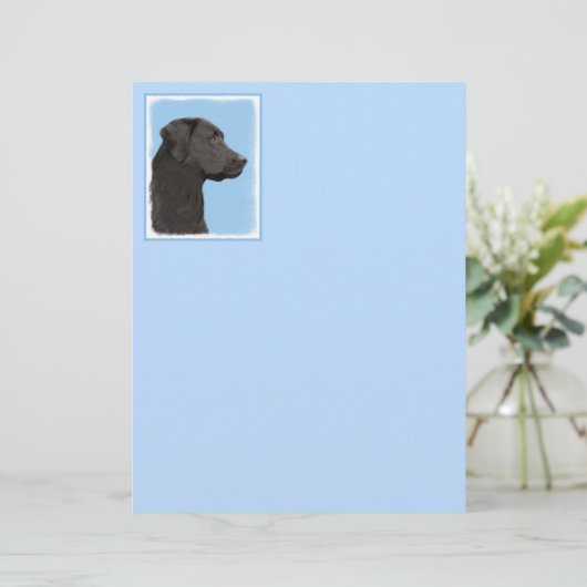 Labrador Retriever Black Painting Original Dog Art (Staand voorkant)