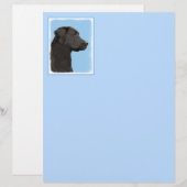 Labrador Retriever Black Painting Original Dog Art (Voorkant / Achterkant)