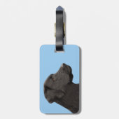 Labrador Retriever Black Painting Original Dog Art Bagagelabel (Achterkant verticaal)