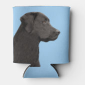 Labrador Retriever Black Painting Original Dog Art Blikjeskoeler (Voorkant)