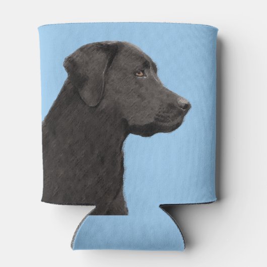 Labrador Retriever Black Painting Original Dog Art Blikjeskoeler (Achterkant)