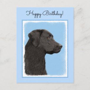 Labrador Retriever Black Painting Original Dog Art Briefkaart