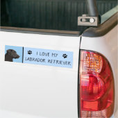 Labrador Retriever Black Painting Original Dog Art Bumpersticker (Op Truck)