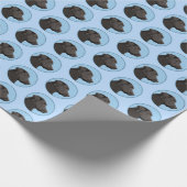 Labrador Retriever Black Painting Original Dog Art Cadeaupapier (Hoek)