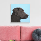 Labrador Retriever Black Painting Original Dog Art Canvas Afdruk (Insitu (Woonkamer))