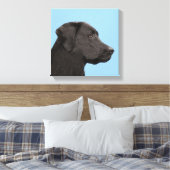 Labrador Retriever Black Painting Original Dog Art Canvas Afdruk (Insitu (Slaapkamer))