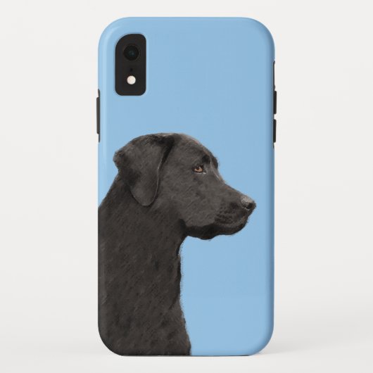 Labrador Retriever Black Painting Original Dog Art Case-Mate iPhone Case (Achterkant)