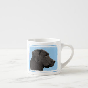 Labrador Retriever Black Painting Original Dog Art Espresso Kop