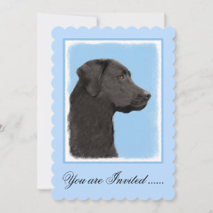 Labrador Retriever Black Painting Original Dog Art Kaart