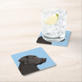Labrador Retriever Black Painting Original Dog Art Kartonnen Onderzetters (Insitu)