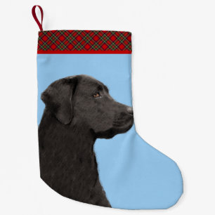 Labrador Retriever Black Painting Original Dog Art Kleine Kerstsok