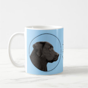 Labrador Retriever Black Painting Original Dog Art Koffiemok
