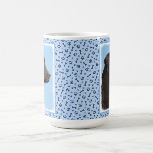 Labrador Retriever Black Painting Original Dog Art Koffiemok (Center)