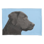 Labrador Retriever Black Painting Original Dog Art Kussensloop (Voorkant)