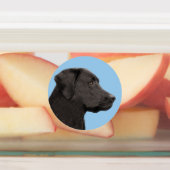 Labrador Retriever Black Painting Original Dog Art Labels (Aangebracht)