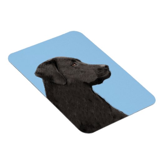 Labrador Retriever Black Painting Original Dog Art Magneet (Rechterzijde)