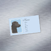 Labrador Retriever Black Painting Original Dog Art Magnetisch Visitekaartje (Voorbeeld)