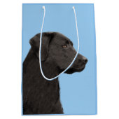 Labrador Retriever Black Painting Original Dog Art Medium Cadeauzakje (Voorkant)