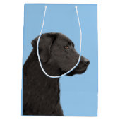 Labrador Retriever Black Painting Original Dog Art Medium Cadeauzakje (Achterkant)