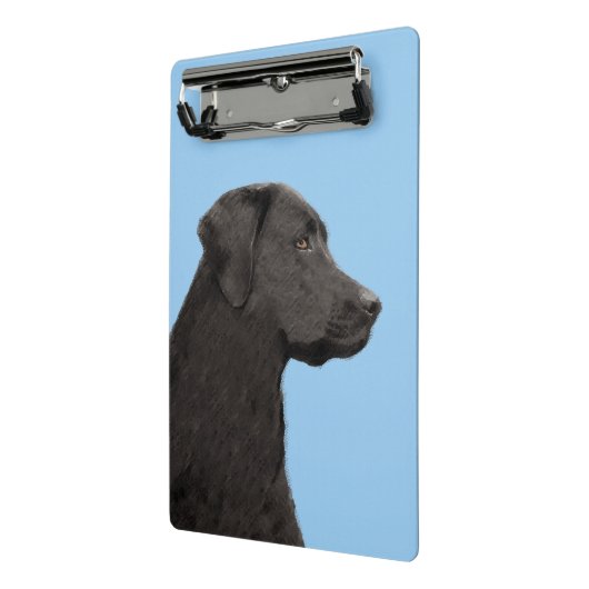 Labrador Retriever Black Painting Original Dog Art Mini Klembord (Angled2)