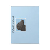 Labrador Retriever Black Painting Original Dog Art Notitieblok (Linkerzijde)