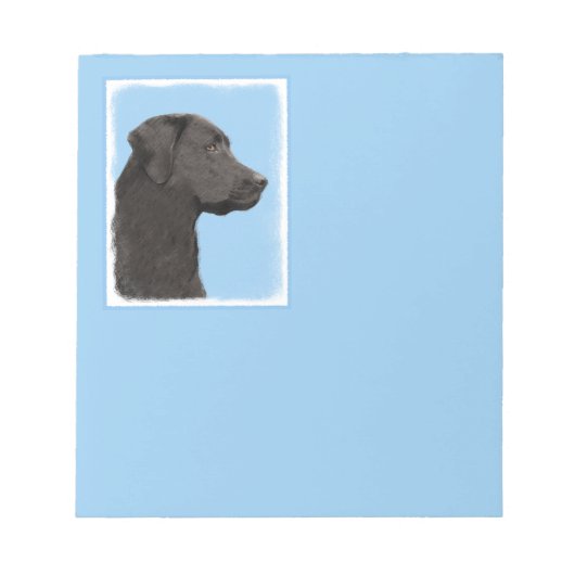 Labrador Retriever Black Painting Original Dog Art Notitieblok (Voorkant)