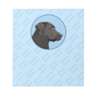 Labrador Retriever Black Painting Original Dog Art Notitieblok