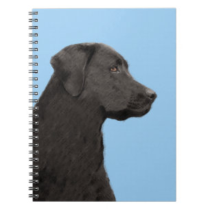 Labrador Retriever Black Painting Original Dog Art Notitieboek