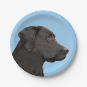 Labrador Retriever Black Painting Original Dog Art Papieren Bordje