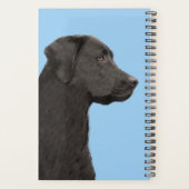 Labrador Retriever Black Painting Original Dog Art Planner (Achterkant)