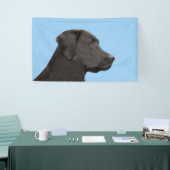 Labrador Retriever Black Painting Original Dog Art Spandoek (Beurs)