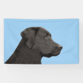 Labrador Retriever Black Painting Original Dog Art Spandoek (Horizontaal)