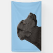 Labrador Retriever Black Painting Original Dog Art Spandoek (Verticaal)