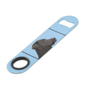 Labrador Retriever Black Painting Original Dog Art Speed Flessenopener (Voorkant Gekanteld)