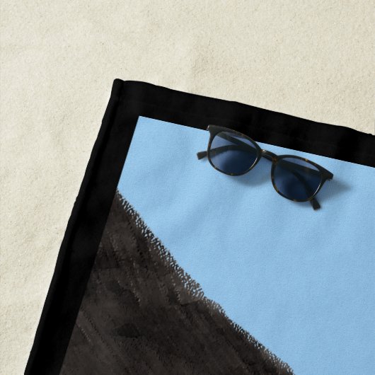 Labrador Retriever Black Painting Original Dog Art Strandlaken (In situ)