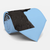 Labrador Retriever Black Painting Original Dog Art Stropdas (Opgerold)