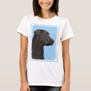 Labrador Retriever Black Painting Original Dog Art T-shirt