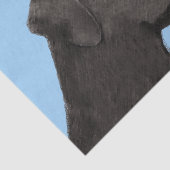 Labrador Retriever Black Painting Original Dog Art Tissuepapier (Detail)