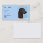 Labrador Retriever Black Painting Original Dog Art Visitekaartje (Voorkant / Achterkant)