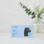 Labrador Retriever Black Painting Original Dog Art Visitekaartje (Staand voorkant)