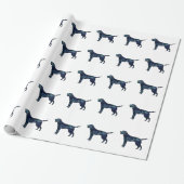 Labrador Retriever Black Waterverf Silhouette Cadeaupapier (Uitgerold)