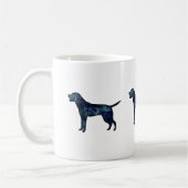 Labrador Retriever Black Waterverf Silhouette Koffiemok (Links)